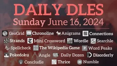 This is the thumbnail for the video titled 'I played 18 daily games in one sitting (Daily Dles)'