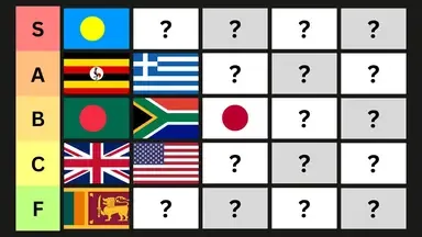 This is the thumbnail for the video titled 'I ranked every country's flag'